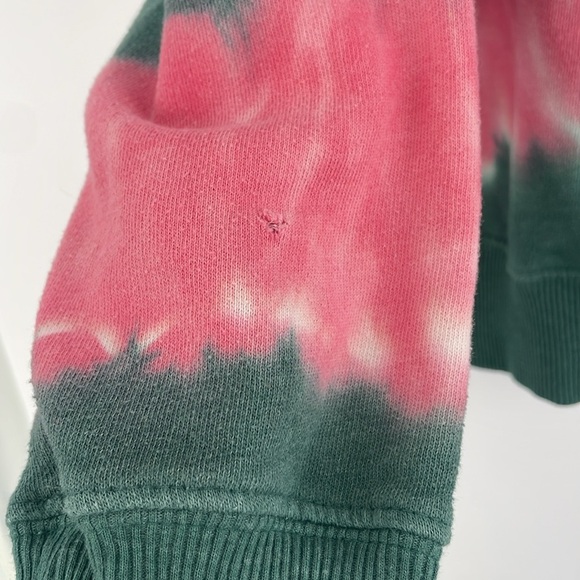 WILDFOX Watermelon Wash Sommers Sweatshirt Size Medium Green and Pink Tie-Dye - Picture 7 of 17